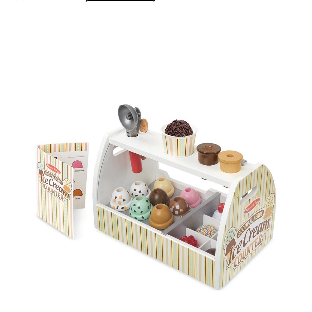 Three Melissa and Doug counters sushi ice cream in Sandwich making sets